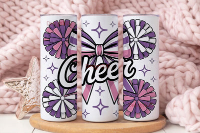 Cheerleader Tumbler Wrap PNG Sublimation DesignSVG 