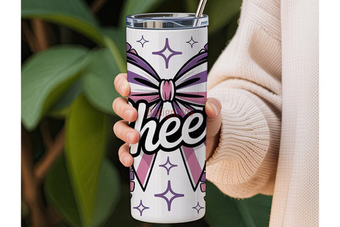 Cheerleader Tumbler Wrap PNG Sublimation DesignSVG 