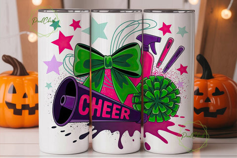 Cheerleader Tumbler Wrap PNG Sublimation PixelChick 