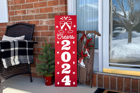 Cheers 2024 - New Year Porch Sign SVG SVG CraftLabSVG 