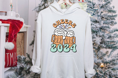Cheers 2024 | Retro New Year Sublimation Sublimation CraftLabSVG 