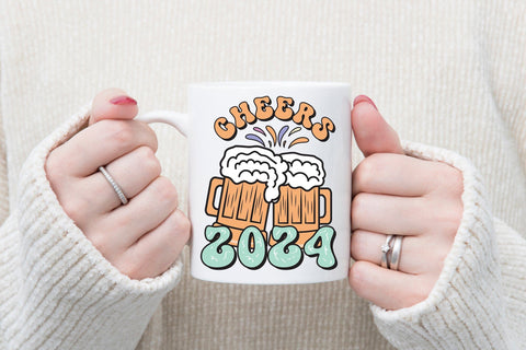 Cheers 2024 | Retro New Year Sublimation Sublimation CraftLabSVG 