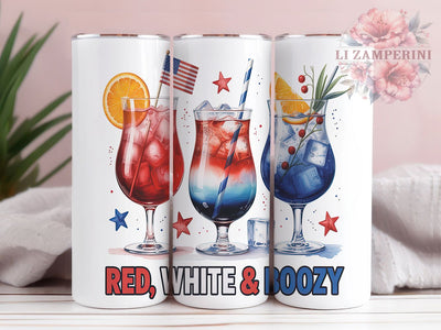 Cheers & Celebrate Red White and Boozy Tumbler, Patriotic Cocktail Tumbler, 4th Of July Drink Wrap, Funny USA Sublimation Design, 20oz Boozy Tumbler PNG, Independence Day Tumbler Sublimation Li Zamperini 