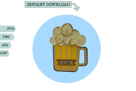 Cheers Celebration Card SVG- Cheers Beers SVG Sharia Morton Designs 