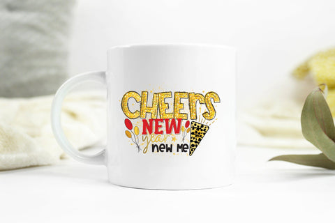 Cheers New Year New Me Sublimation PNG Sublimation CraftLabSVG 