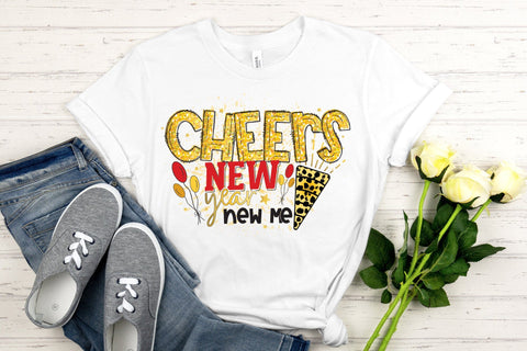 Cheers New Year New Me Sublimation PNG Sublimation CraftLabSVG 