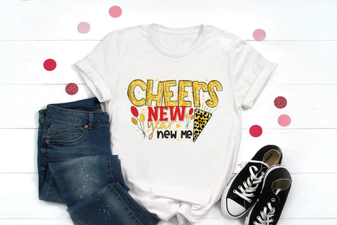 Cheers New Year New Me Sublimation PNG Sublimation CraftLabSVG 