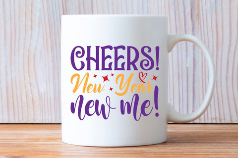 Cheers new year new me svg design SVG Regulrcrative 
