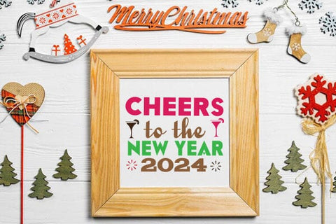 cheers to the new year 2024 SVG Angelina750 