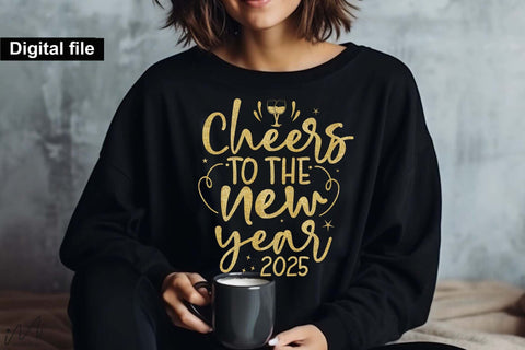 Cheers to the new year png, New year t shirt, Funny New year cut files, New year gift shirt, New Years Party, Cosy Season SVG Isabella Machell 
