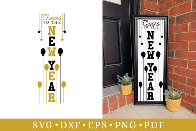 Cheers to the New Year - Porch Sign SVG SVG CraftLabSVG 