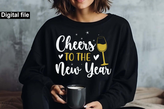 Cheers to the new year svg, New year t shirt svg, Funny New year cut files, New year gift shirt svg, New Years Party, Cosy Season svg SVG Isabella Machell 