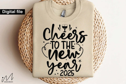 Cheers to the new year svg, New year t shirt svg, Funny New year cut files, New year gift shirt svg, New Years Party, Cosy Season svg SVG Isabella Machell 