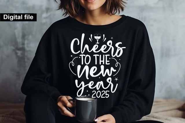 Cheers to the new year svg, New year t shirt svg, Funny New year cut files, New year gift shirt svg, New Years Party, Cosy Season svg SVG Isabella Machell 