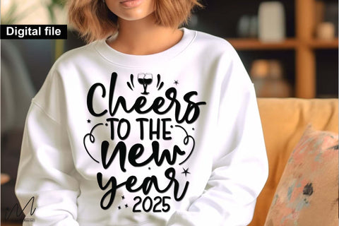 Cheers to the new year svg, New year t shirt svg, Funny New year cut files, New year gift shirt svg, New Years Party, Cosy Season svg SVG Isabella Machell 