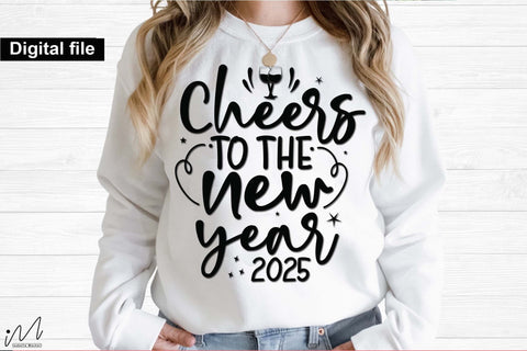 Cheers to the new year svg, New year t shirt svg, Funny New year cut files, New year gift shirt svg, New Years Party, Cosy Season svg SVG Isabella Machell 