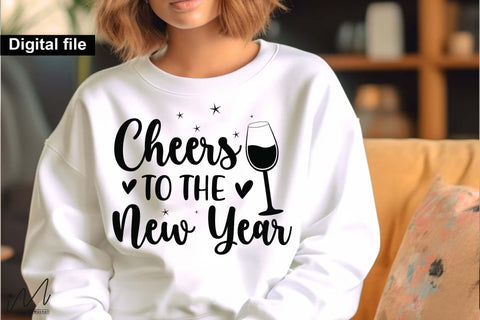 Cheers to the new year svg, New year t shirt svg, Funny New year cut files, New year gift shirt svg, New Years Party, Cosy Season svg SVG Isabella Machell 