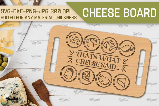 Cheese Board SVG. Cutting Board Laser Cut SVG SVG Evgenyia Guschina 
