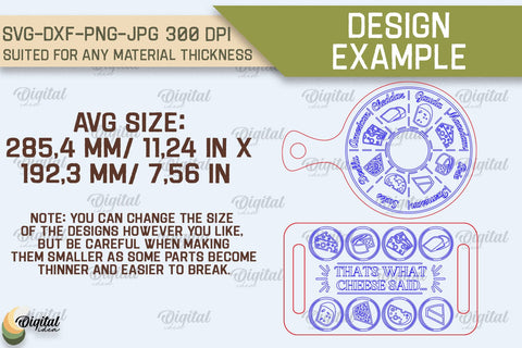 Cheese Board SVG. Cutting Board Laser Cut SVG SVG Evgenyia Guschina 