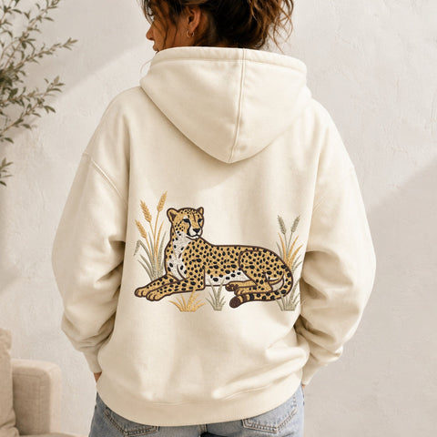 Cheetah Embroidery Design – Wild Cheetah Lying in Grass Safari Wildlife Animal Machine Embroidery File Embroidery/Applique DESIGNS PatternFeed8 