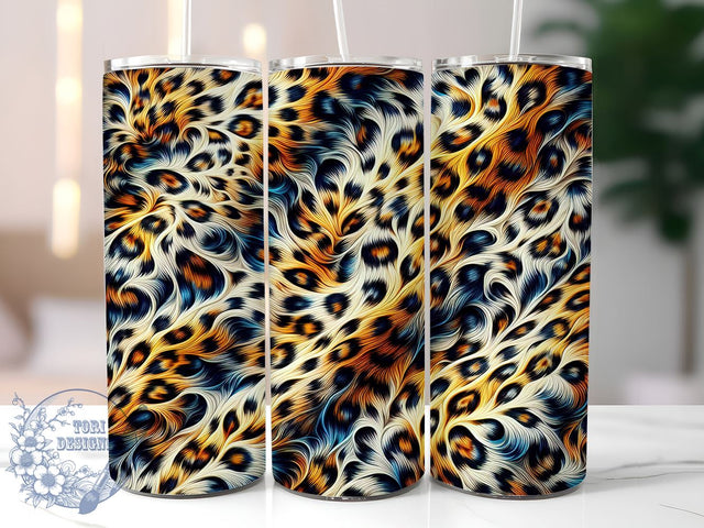 Cheetah Leopard 20oz Skinny Tumbler, Leopard Tumbler Png, Straight & Tapered Tumbler Wrap, Instant Digital Download Sublimation ToriDesigns 
