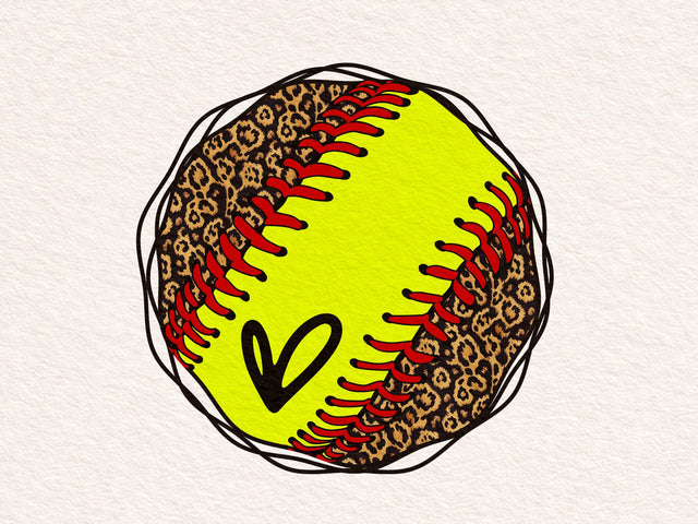 Cheetah Softballl Png, Teeball png, Leopard Softball Sublimation Design SVG DesignDestine 