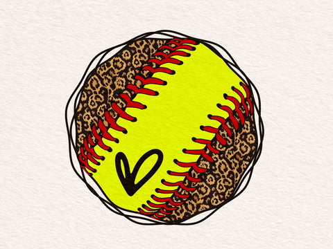 Cheetah Softballl Png, Teeball png, Leopard Softball Sublimation Design SVG DesignDestine 