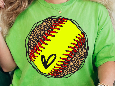 Cheetah Softballl Png, Teeball png, Leopard Softball Sublimation Design SVG DesignDestine 