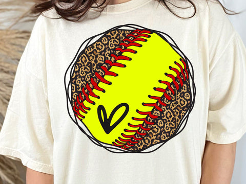 Cheetah Softballl Png, Teeball png, Leopard Softball Sublimation Design SVG DesignDestine 