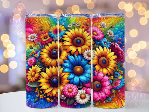 Cheetah Sunflower Tie Die 20oz Tumbler Wrap Sublimation Design, Straight Tapered Tumbler Wrap, Sunflowers Tumbler Png, Instant Digital Download Sublimation SvggirlplusArt 