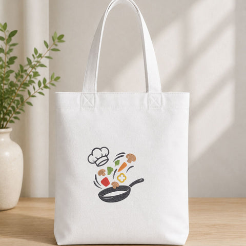 Chef Cooking Pan & Vegetables Machine Embroidery Design – Kitchen Cooking Embroidery File Embroidery/Applique DESIGNS PatternFeed8 