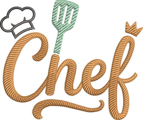 Chef Crown Hat Spatula Machine Embroidery Design – Cooking Kitchen Chef Embroidery File Embroidery/Applique DESIGNS PatternFeed8 