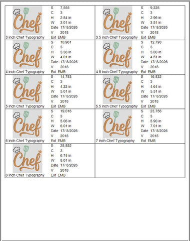 Chef Crown Hat Spatula Machine Embroidery Design – Cooking Kitchen Chef Embroidery File Embroidery/Applique DESIGNS PatternFeed8 