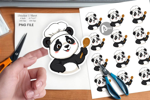 Chef Panda Sticker Sublimation artnoy 