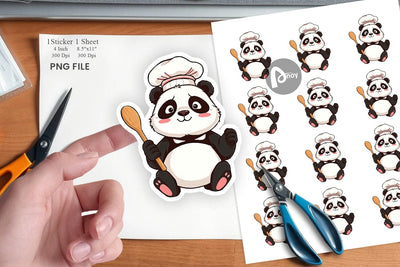 Chef Panda Sticker Sublimation artnoy 