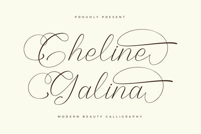 Cheline Galina - Modern Beauty Calligraphy Font Letterena Studios 