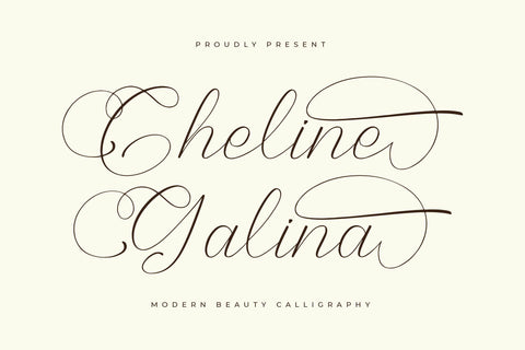 Cheline Galina - Modern Beauty Calligraphy Font Letterena Studios 
