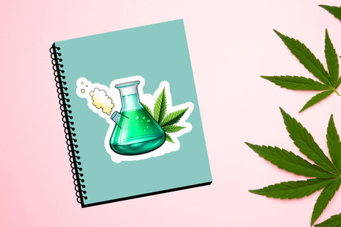 Chemical flask bottle Sticker Design Sublimation Regulrcrative 