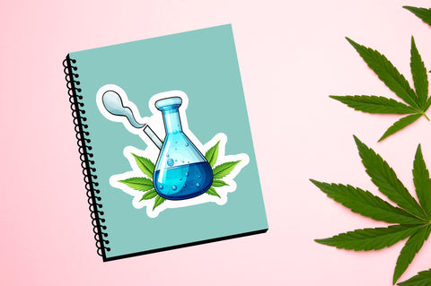 Chemical flask bottle Sticker Design Sublimation Regulrcrative 