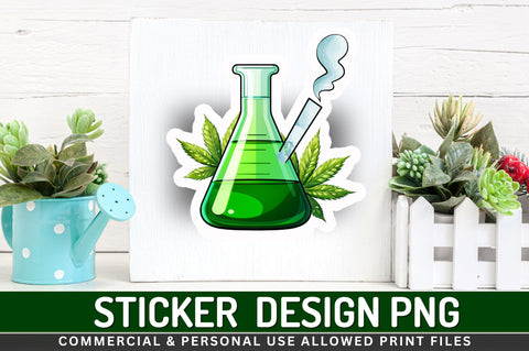 Chemical flask bottle Sticker Design Sublimation Regulrcrative 