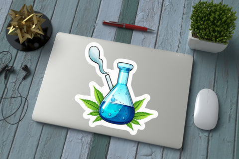 Chemical flask bottle Sticker Design Sublimation Regulrcrative 