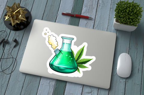 Chemical flask bottle Sticker Design Sublimation Regulrcrative 