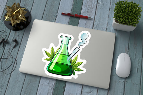 Chemical flask bottle Sticker Design Sublimation Regulrcrative 