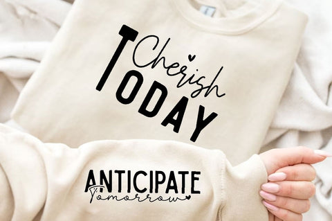 Cherish Today Sleeve SVG Design, Inspirational sleeve SVG, Motivational Sleeve SVG, Positive Sleeve SVG SVG Regulrcrative 
