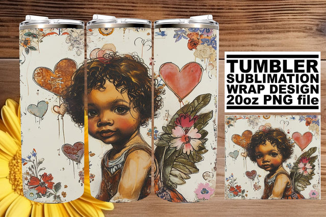 Cherished Moments on Valentine's Tumblers Sublimation afrosvg 