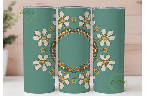 Cherokee Beaded Design 20oz Tumbler Wrap Sublimation PixelChick 