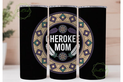 Cherokee Mom 20oz Tumbler Wrap Sublimation PixelChick 