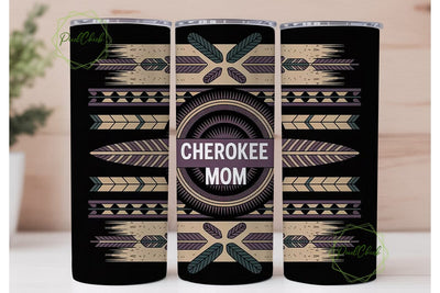Cherokee Mom 20oz Tumbler Wrap Sublimation PixelChick 