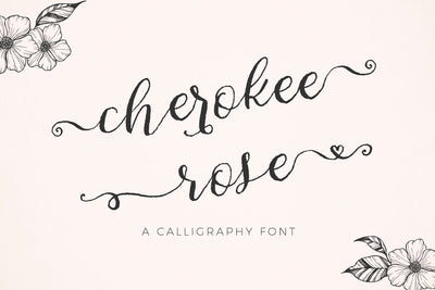 Cherokee Rose Calligraphy Script Font Beck McCormick 