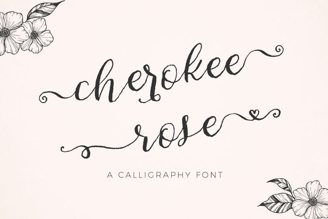 Cherokee Rose Calligraphy Script Font Beck McCormick 